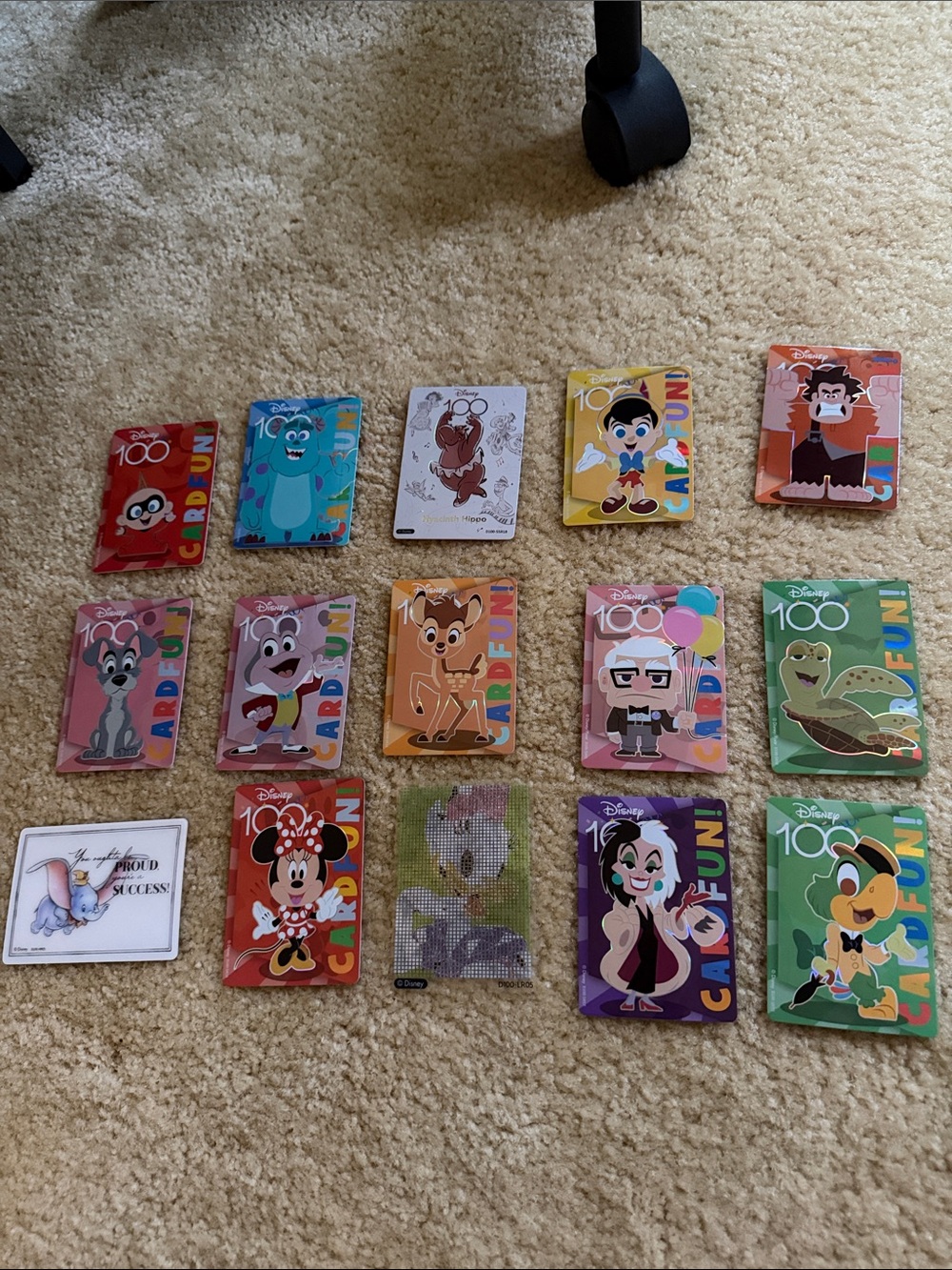 Disney 100 Trading Cards Set of 15